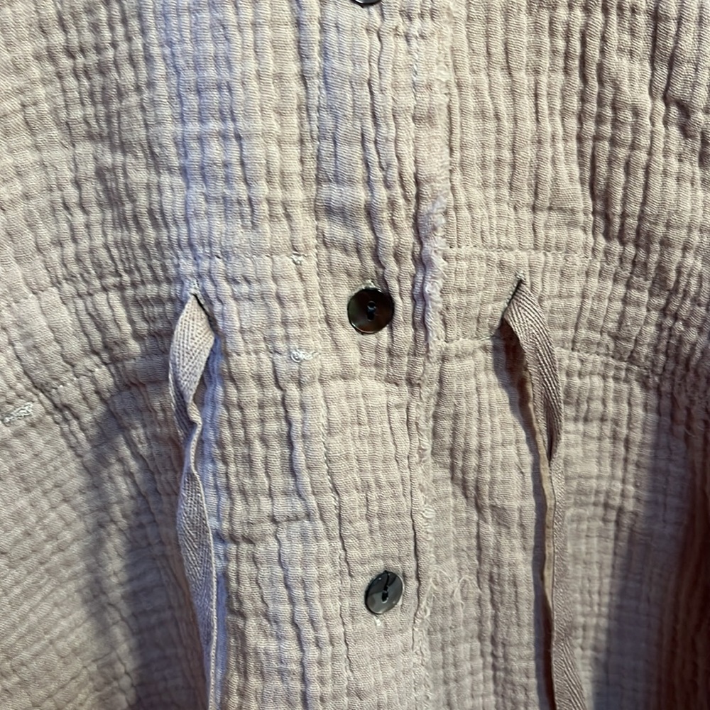 White Birch cotton top with drawstring waist - XL - khaki - Picture 2 of 6